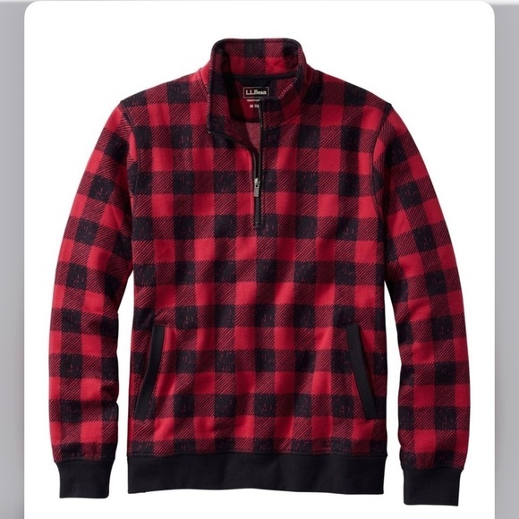 ⭐️ L.L. Bean Athletic Sweats, Quarter-Zip Pullover, Print Size XXL - Picture 1 of 7